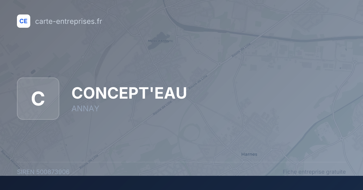 CONCEPT'EAU — 500873906 — fiche entreprise