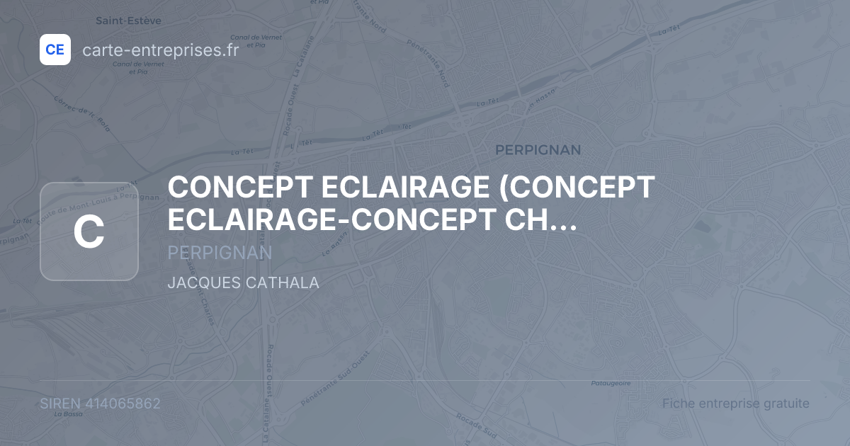 CONCEPT ECLAIRAGE (CONCEPT ECLAIRAGE-CONCEPT CHAUFFAGE) — 414065862 — fiche entreprise