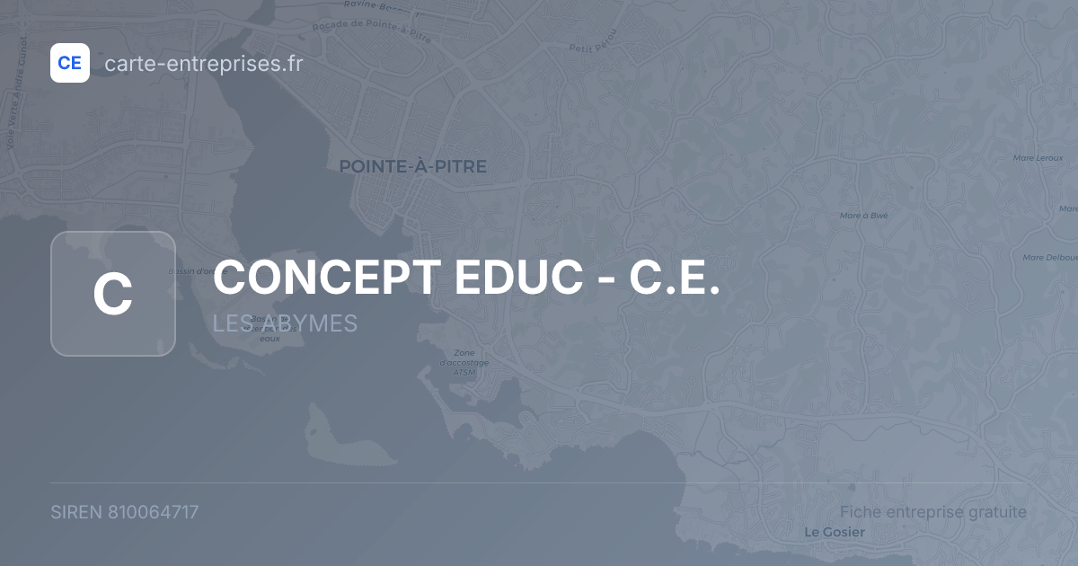 CONCEPT EDUC - C.E. — 810064717 — fiche entreprise