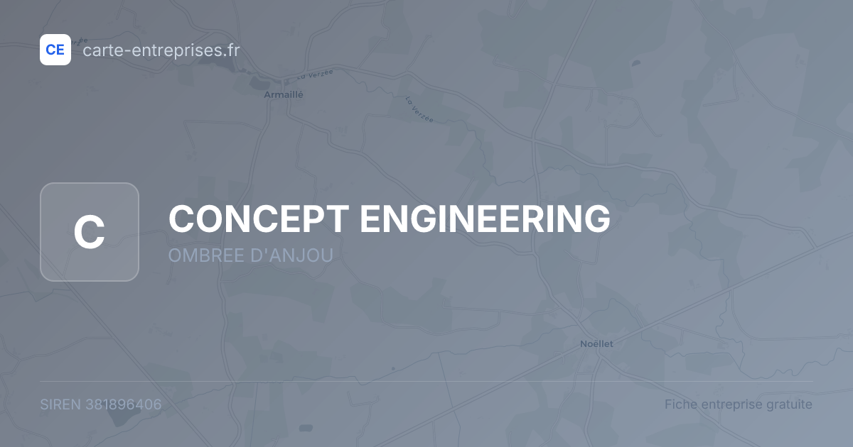 CONCEPT ENGINEERING — 381896406 — fiche entreprise