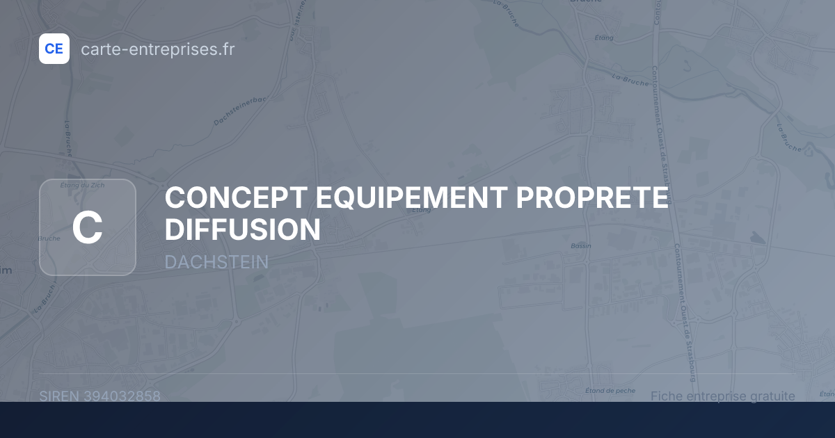 CONCEPT EQUIPEMENT PROPRETE DIFFUSION — 394032858 — fiche entreprise