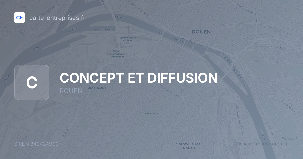 CONCEPT ET DIFFUSION — 342424900 — fiche entreprise