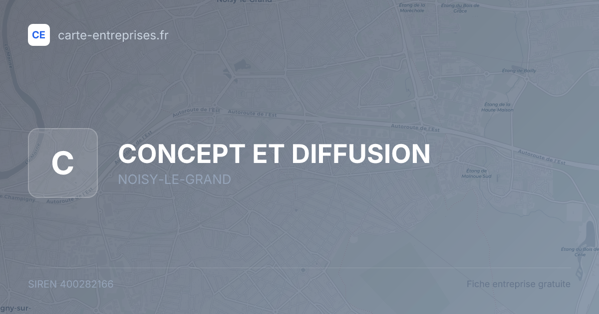 CONCEPT ET DIFFUSION — 400282166 — fiche entreprise