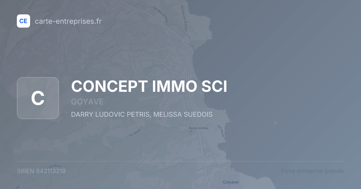 CONCEPT IMMO SCI — 842113219 — fiche entreprise