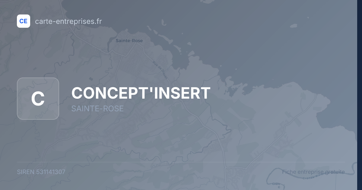 CONCEPT'INSERT — 531141307 — fiche entreprise