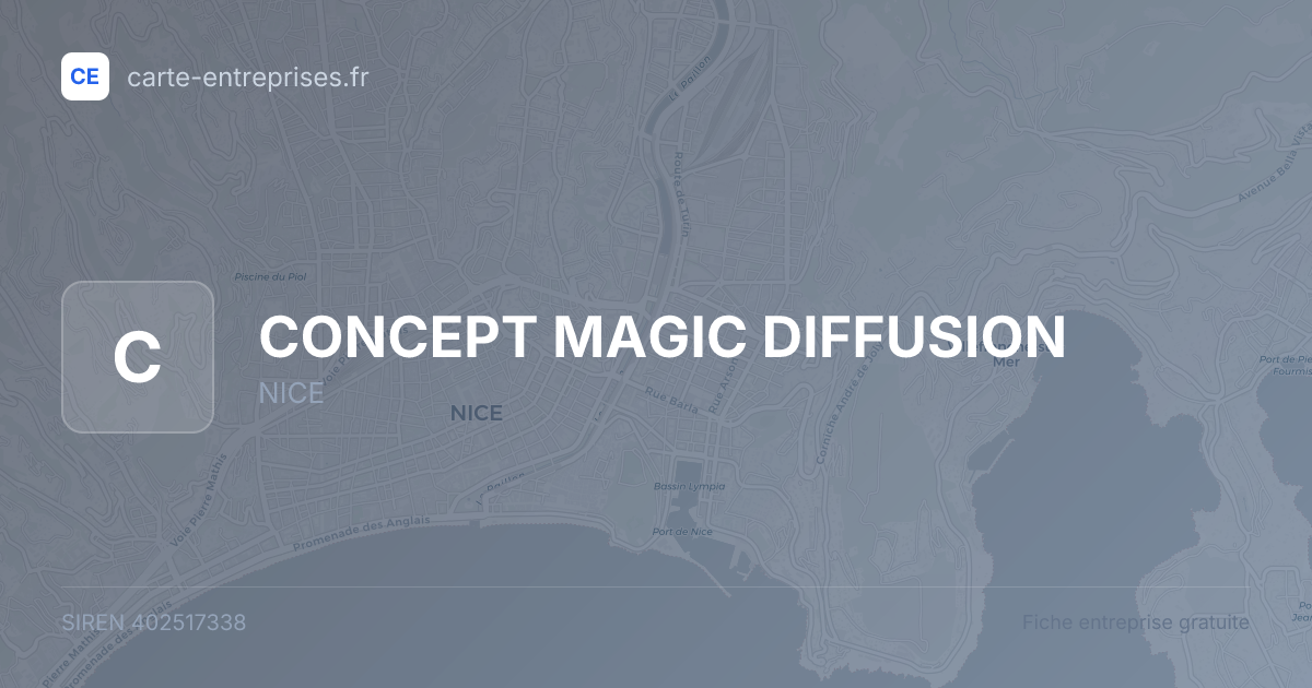 CONCEPT MAGIC DIFFUSION — 402517338 — fiche entreprise