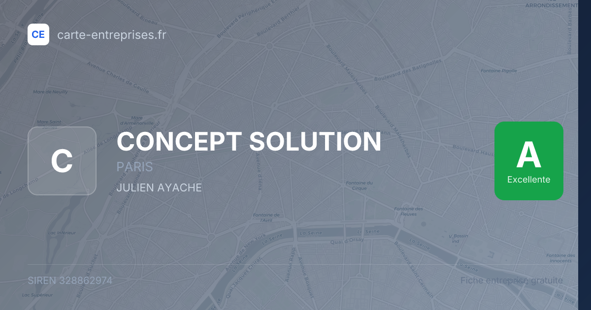 CONCEPT SOLUTION — 328862974 — fiche entreprise