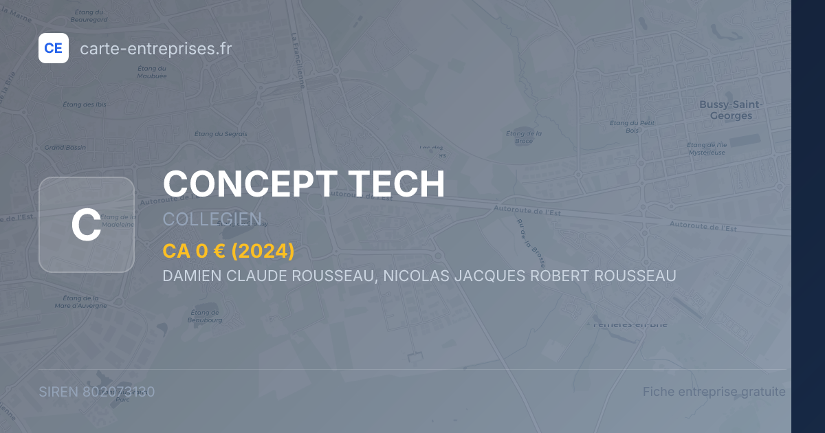 CONCEPT TECH — 802073130 — fiche entreprise