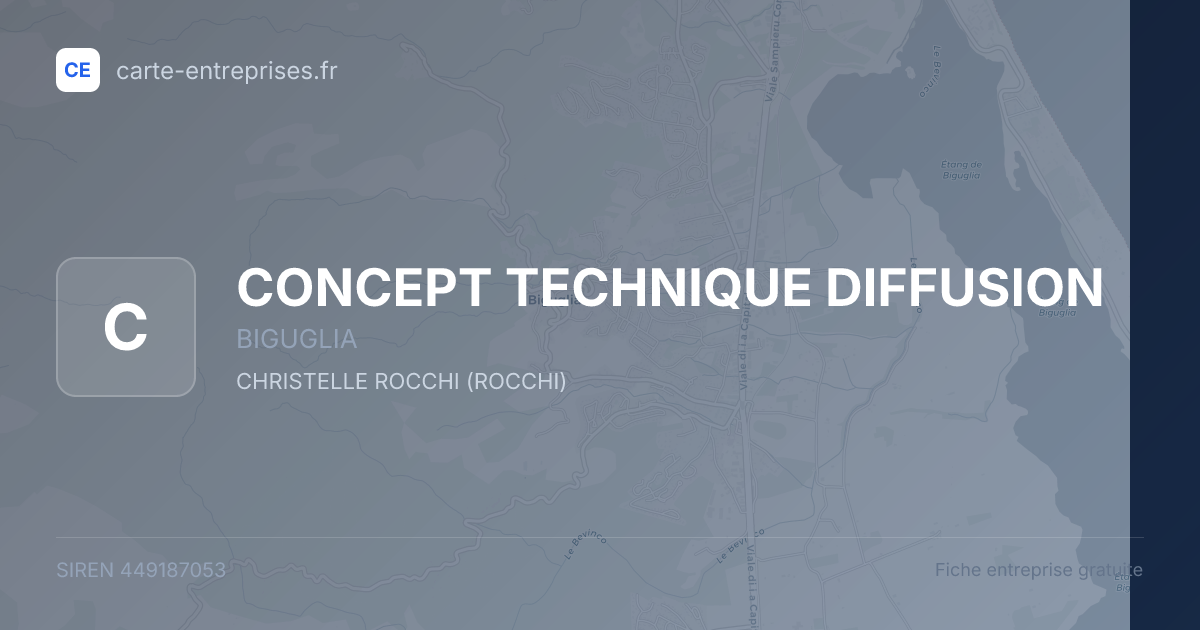 CONCEPT TECHNIQUE DIFFUSION — 449187053 — fiche entreprise
