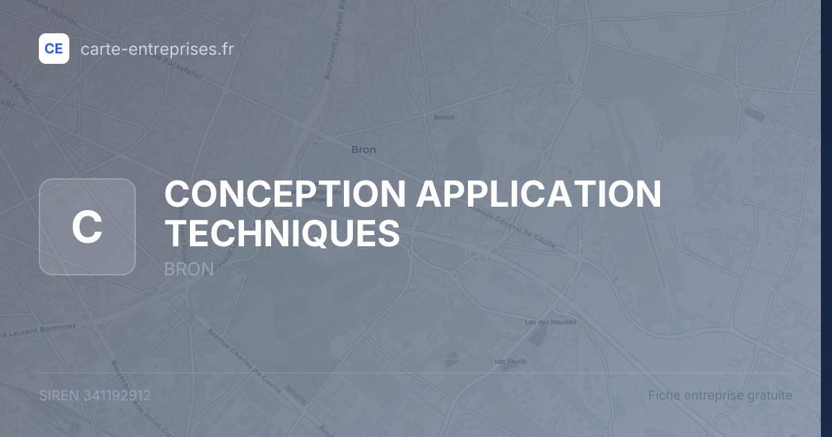 CONCEPTION APPLICATION TECHNIQUES — 341192912 — fiche entreprise