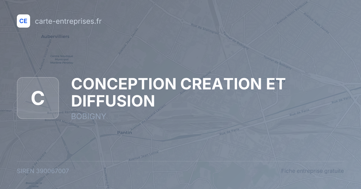 CONCEPTION CREATION ET DIFFUSION — 390067007 — fiche entreprise