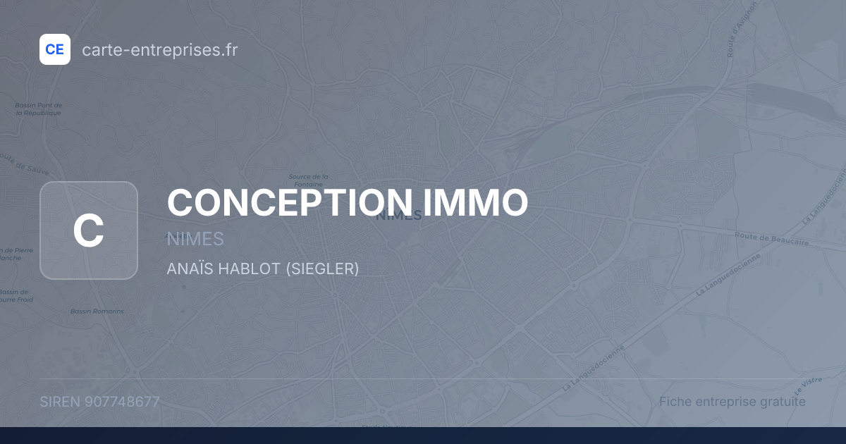 CONCEPTION IMMO — 907748677 — fiche entreprise