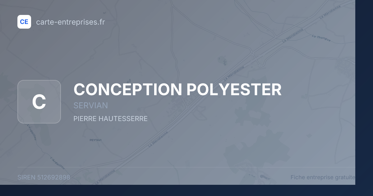 CONCEPTION POLYESTER — 512692898 — fiche entreprise