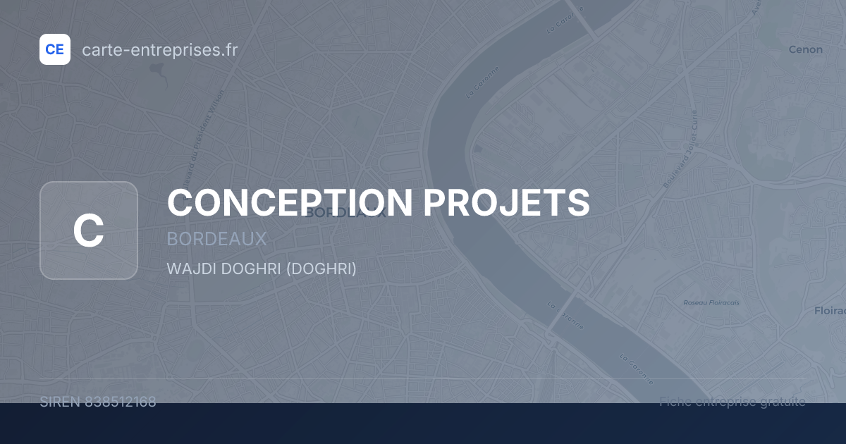 CONCEPTION PROJETS — 838512168 — fiche entreprise