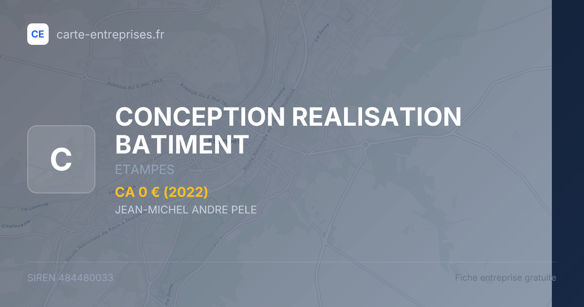 CONCEPTION REALISATION BATIMENT — 484480033 — fiche entreprise