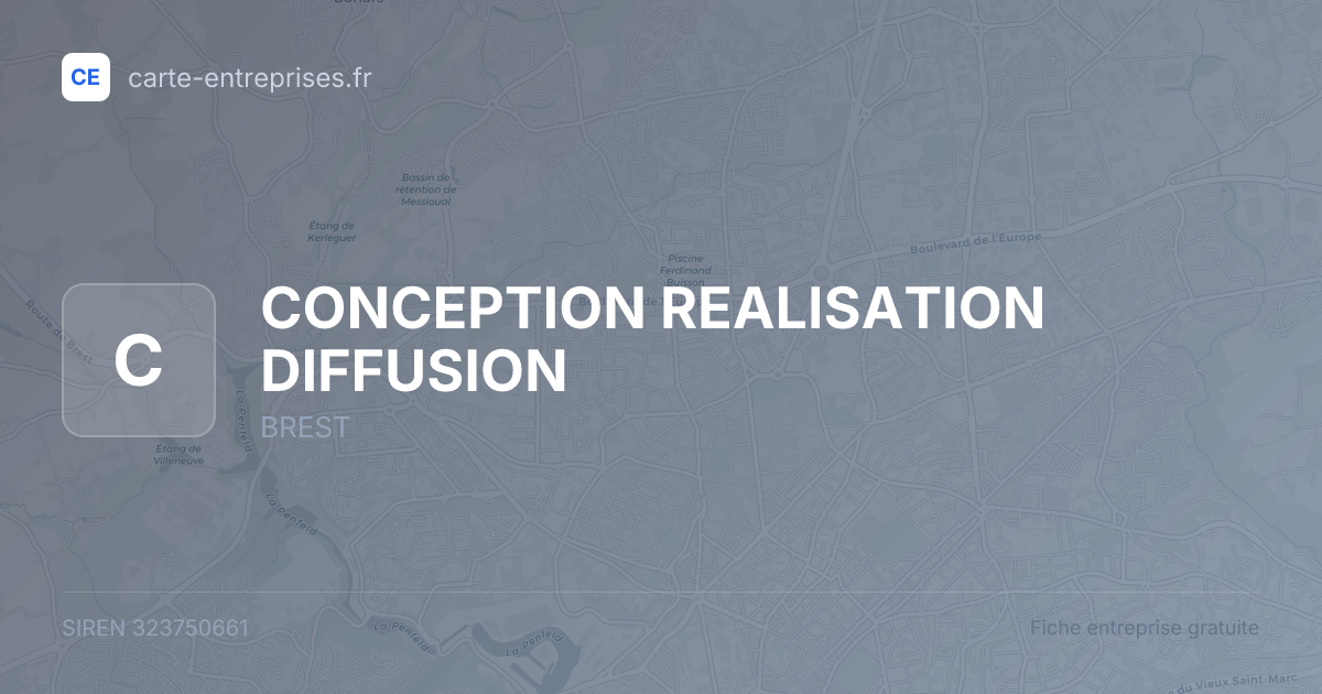 CONCEPTION REALISATION DIFFUSION — 323750661 — fiche entreprise