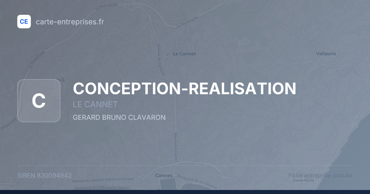CONCEPTION-REALISATION — 830094942 — fiche entreprise