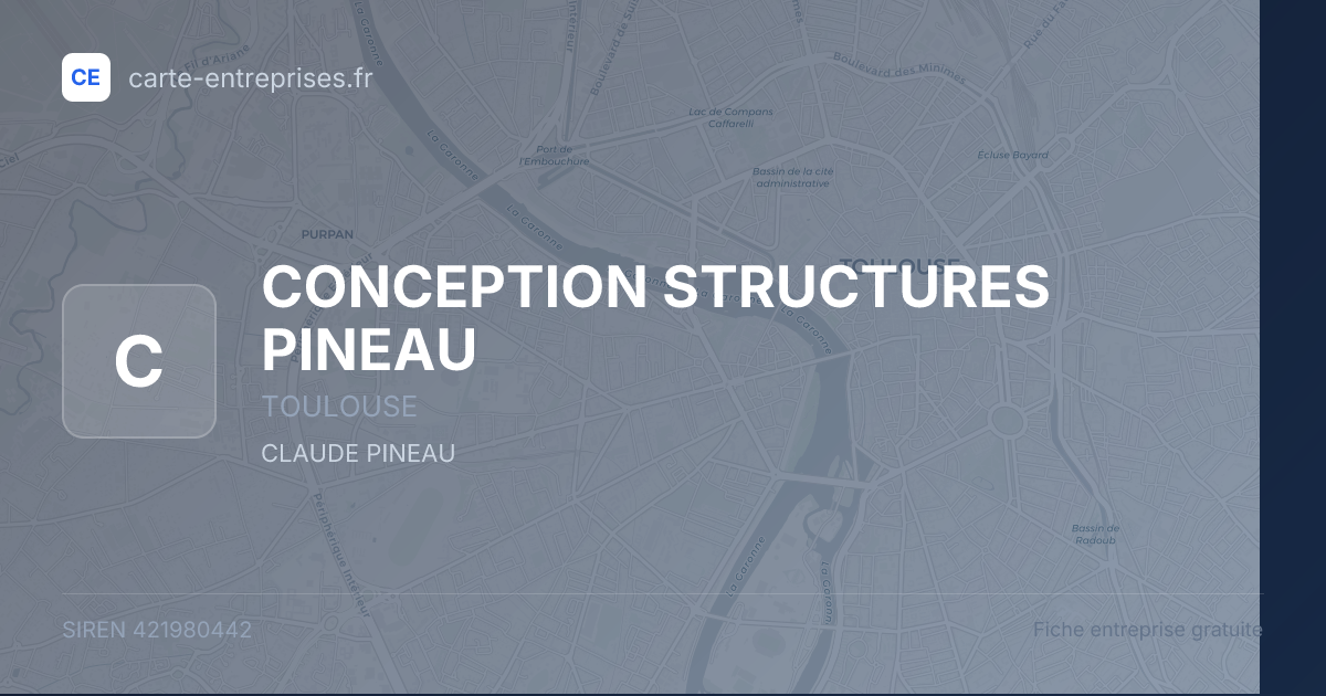 CONCEPTION STRUCTURES PINEAU — 421980442 — fiche entreprise