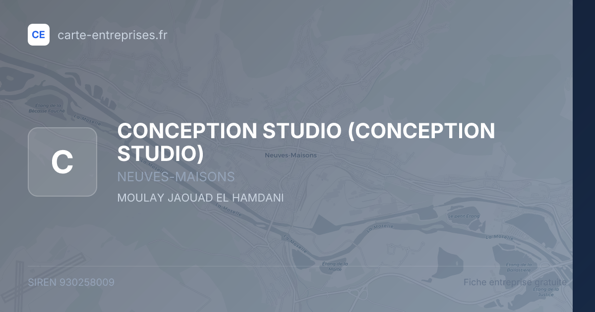 CONCEPTION STUDIO — 930258009 — fiche entreprise
