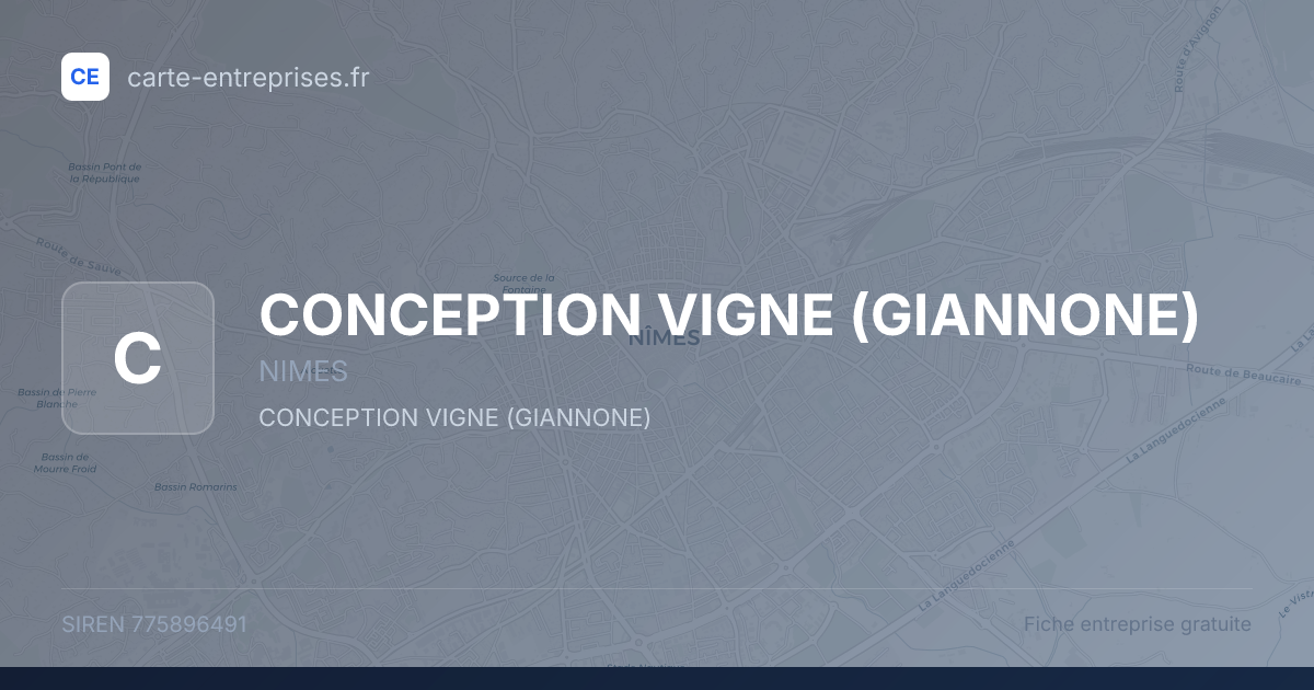 CONCEPTION VIGNE (GIANNONE) — 775896491 — fiche entreprise