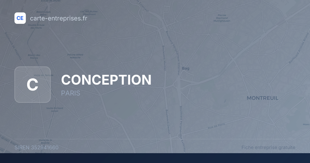 CONCEPTION — 352941660 — fiche entreprise