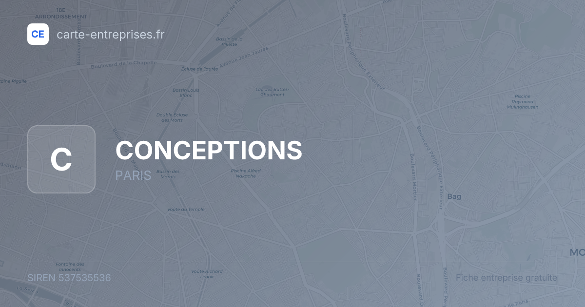 CONCEPTIONS — 537535536 — fiche entreprise