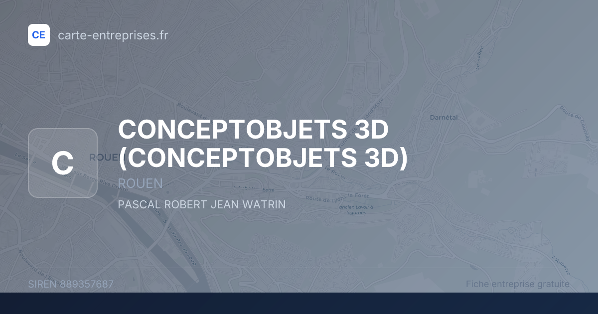 CONCEPTOBJETS 3D — 889357687 — fiche entreprise
