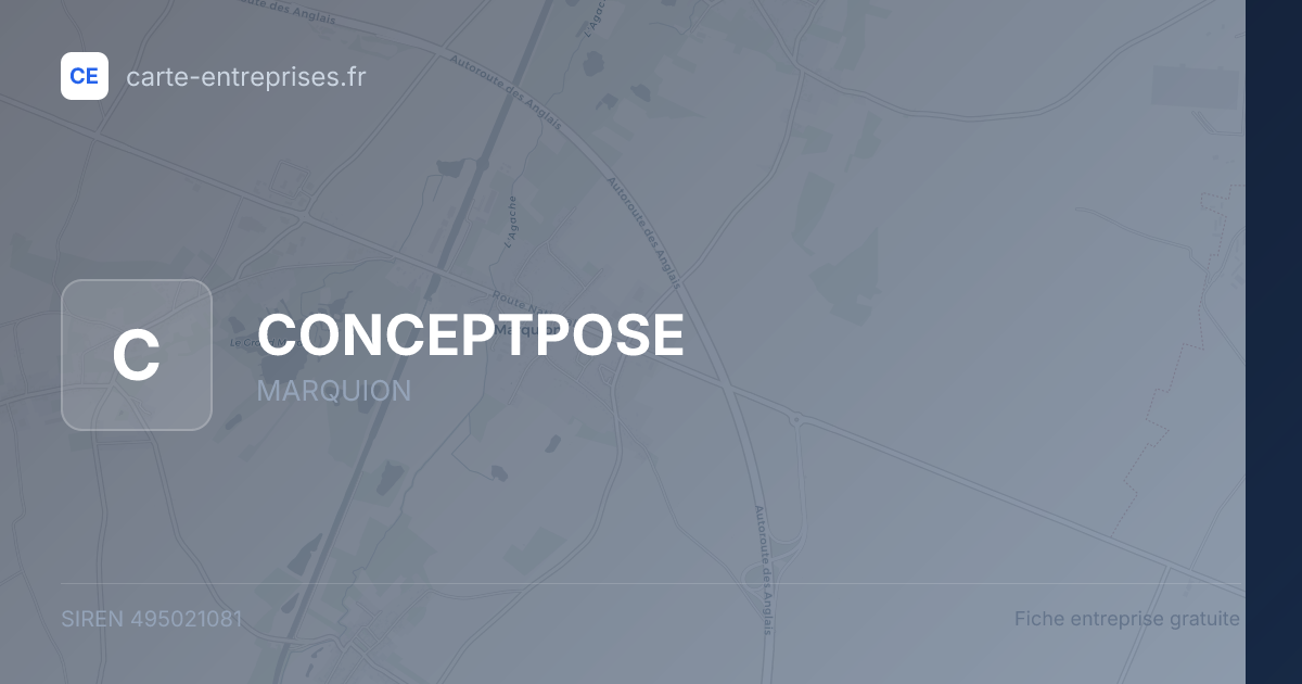CONCEPTPOSE — 495021081 — fiche entreprise