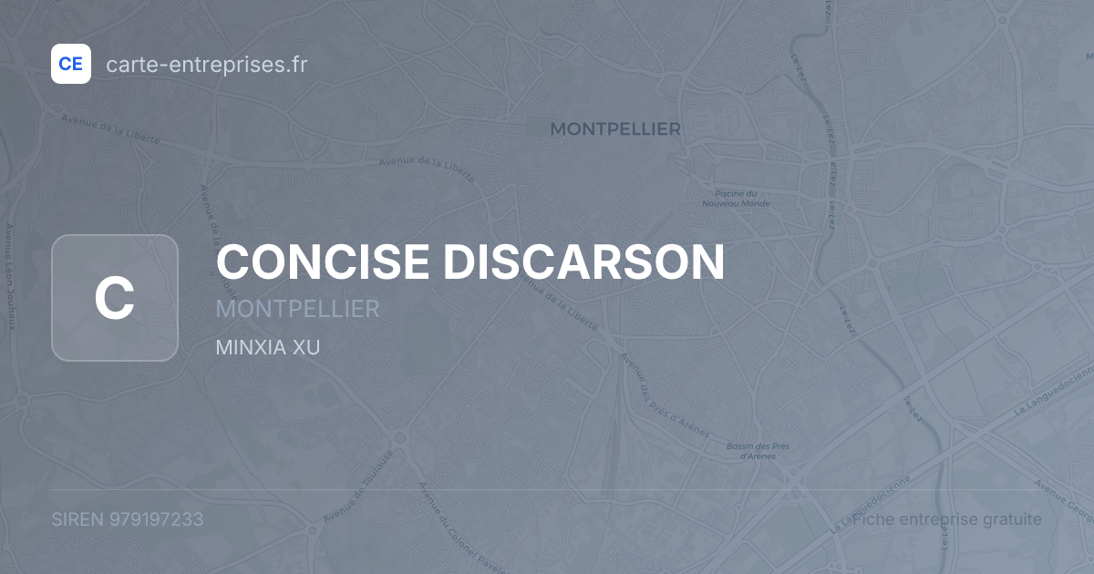 CONCISE DISCARSON — 979197233 — fiche entreprise