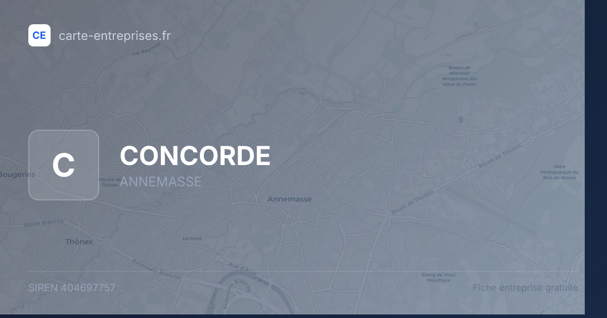 CONCORDE — 404697757 — fiche entreprise