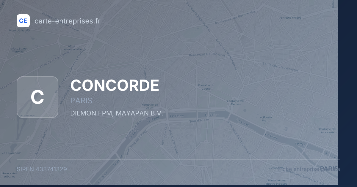 CONCORDE — 433741329 — fiche entreprise