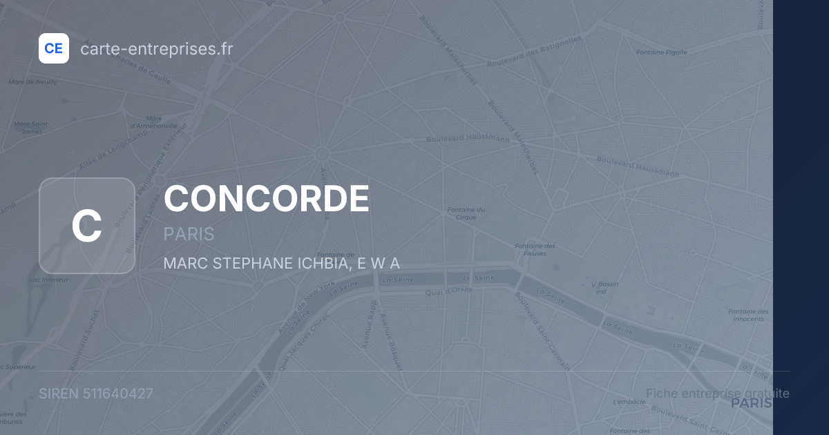CONCORDE — 511640427 — fiche entreprise
