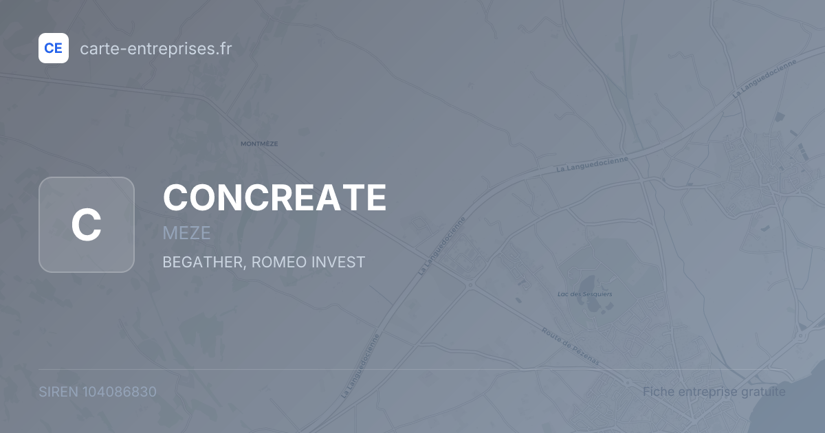 CONCREATE — 104086830 — fiche entreprise