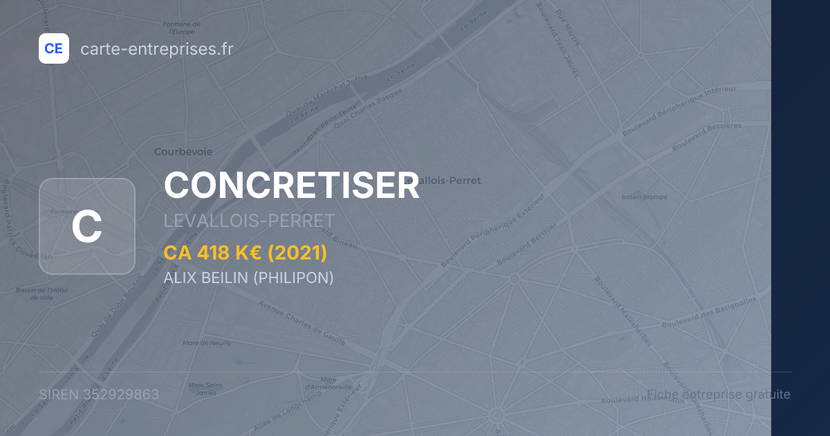 CONCRETISER — 352929863 — fiche entreprise