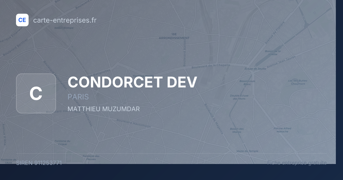 CONDORCET DEV — 911253771 — fiche entreprise
