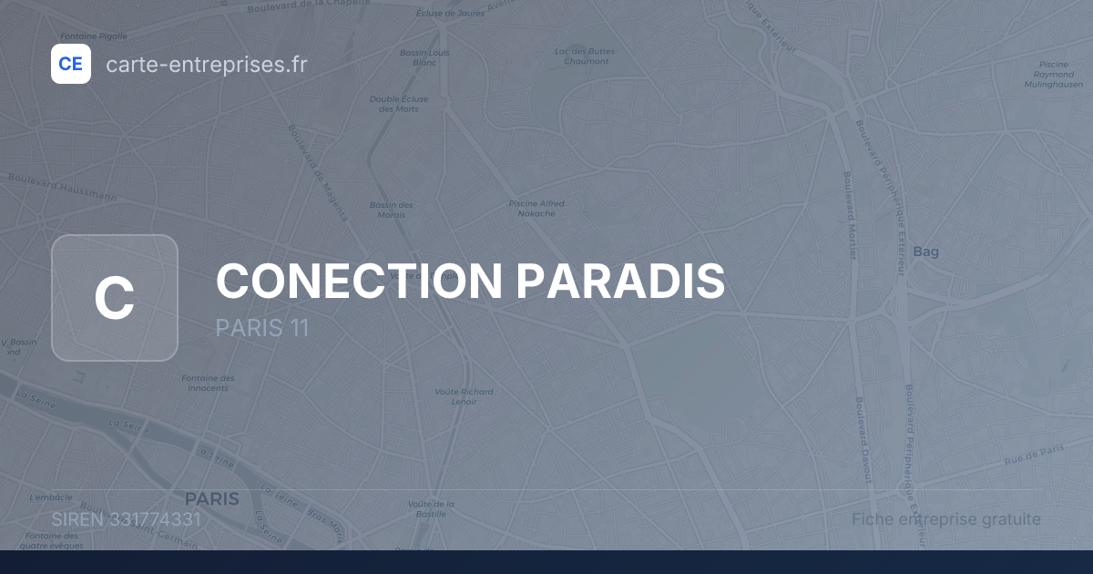 CONECTION PARADIS — 331774331 — fiche entreprise