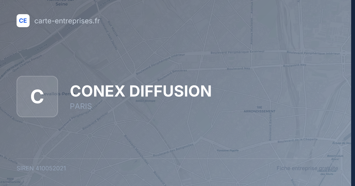 CONEX DIFFUSION — 410052021 — fiche entreprise