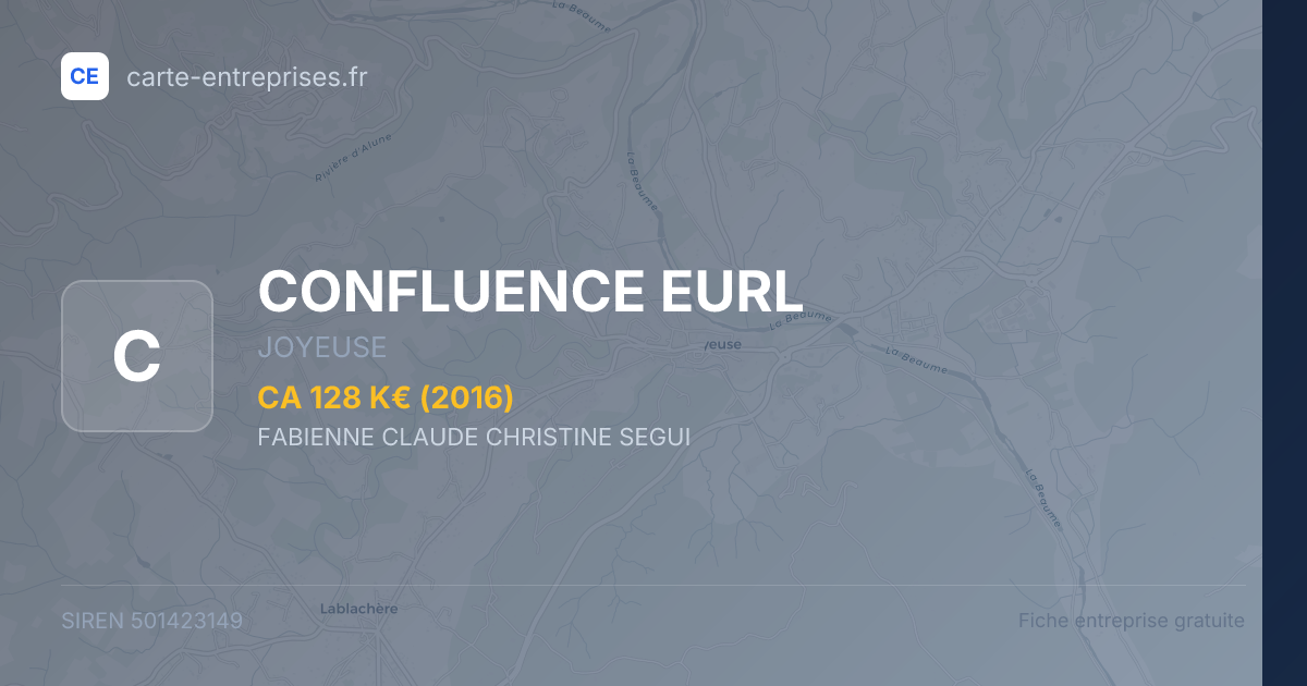 CONFLUENCE EURL — 501423149 — fiche entreprise