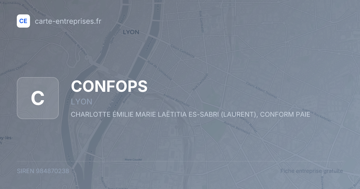 CONFOPS — 984870238 — fiche entreprise