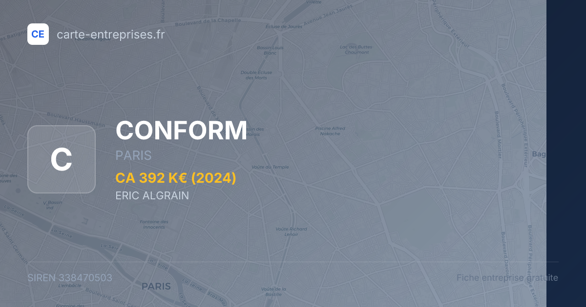 CONFORM — 338470503 — fiche entreprise