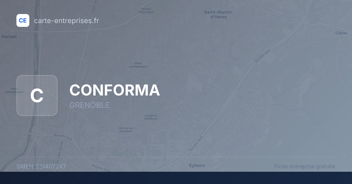 CONFORMA — 331407247 — fiche entreprise