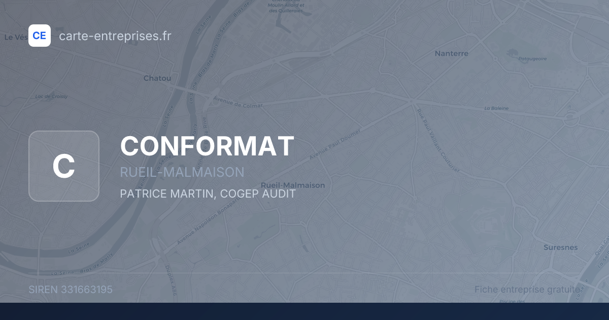CONFORMAT — 331663195 — fiche entreprise