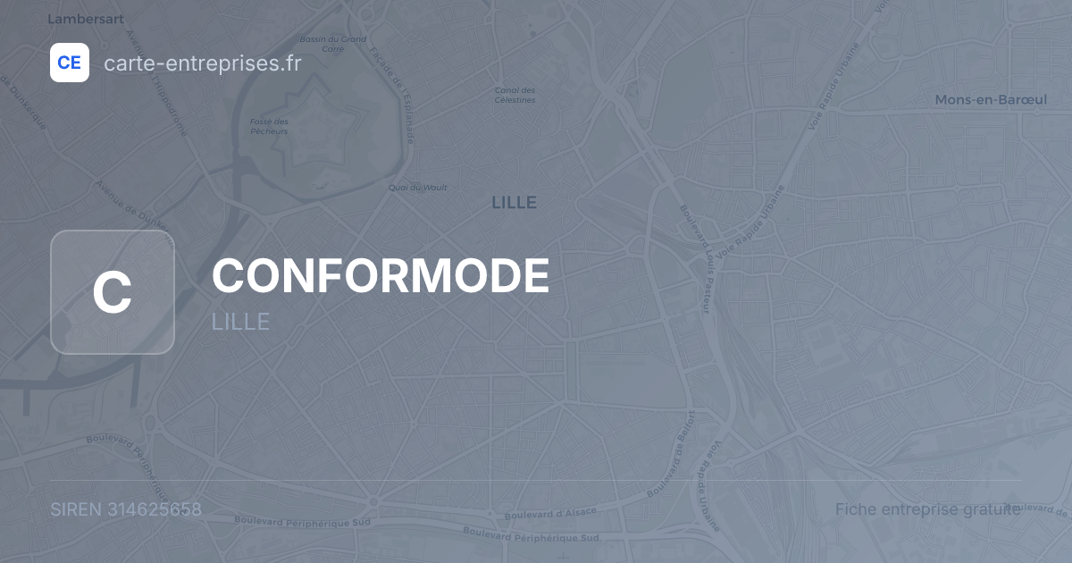 CONFORMODE — 314625658 — fiche entreprise