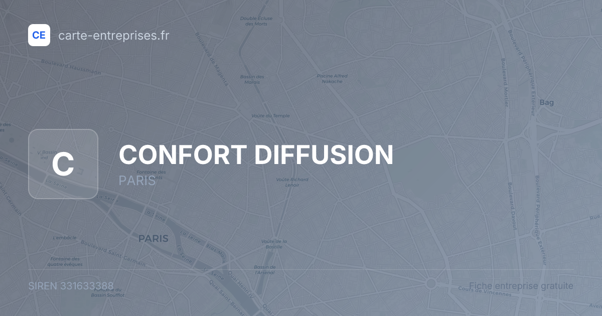 CONFORT DIFFUSION — 331633388 — fiche entreprise