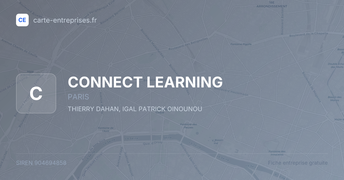 CONNECT LEARNING — 904694858 — fiche entreprise