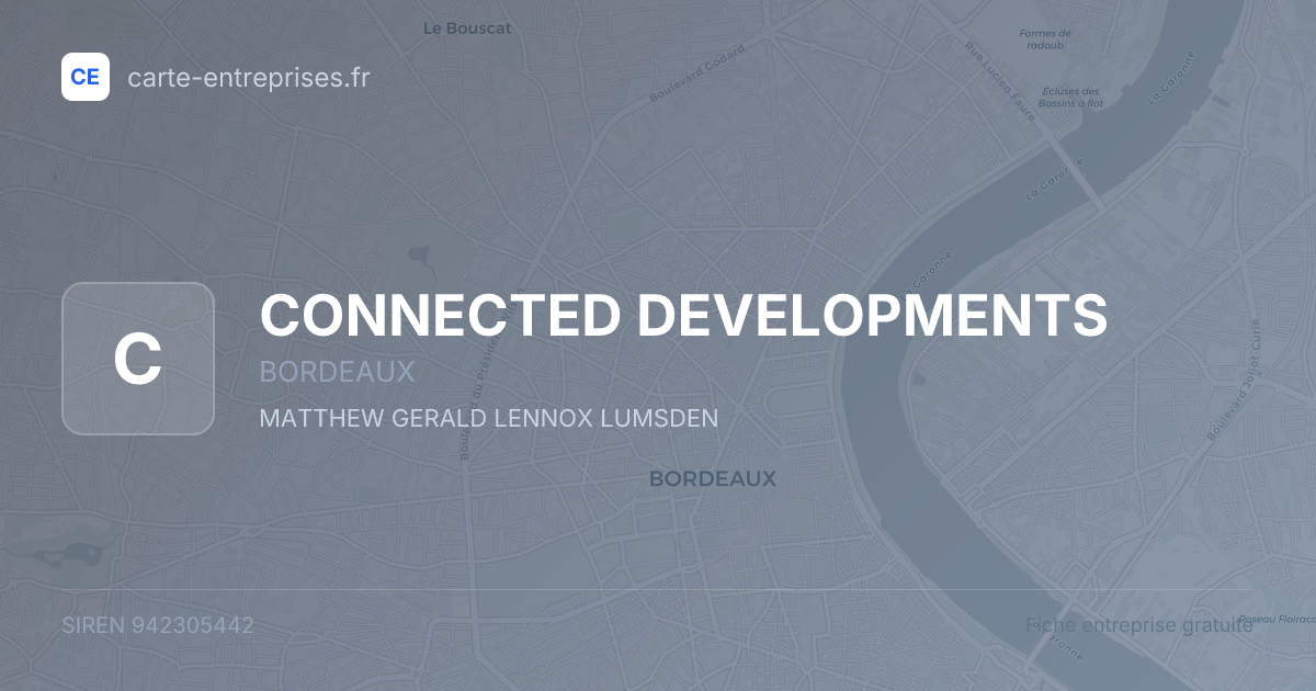 CONNECTED DEVELOPMENTS — 942305442 — fiche entreprise