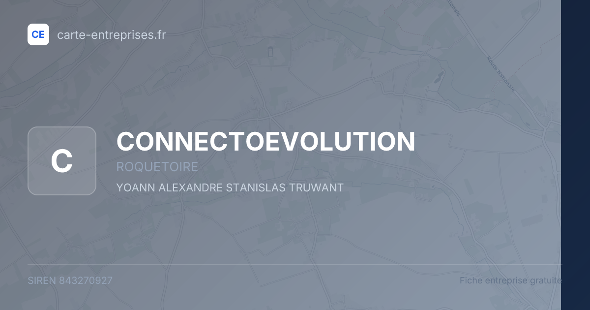 CONNECTOEVOLUTION — 843270927 — fiche entreprise