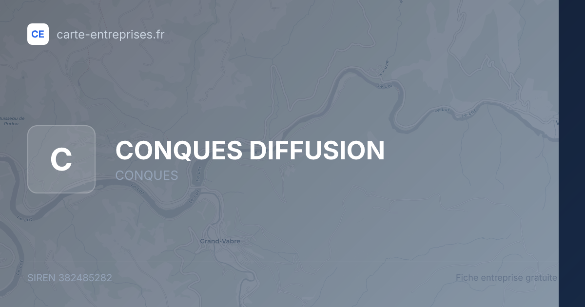 CONQUES DIFFUSION — 382485282 — fiche entreprise