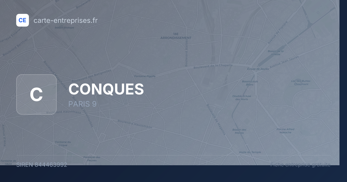 CONQUES — 844463992 — fiche entreprise