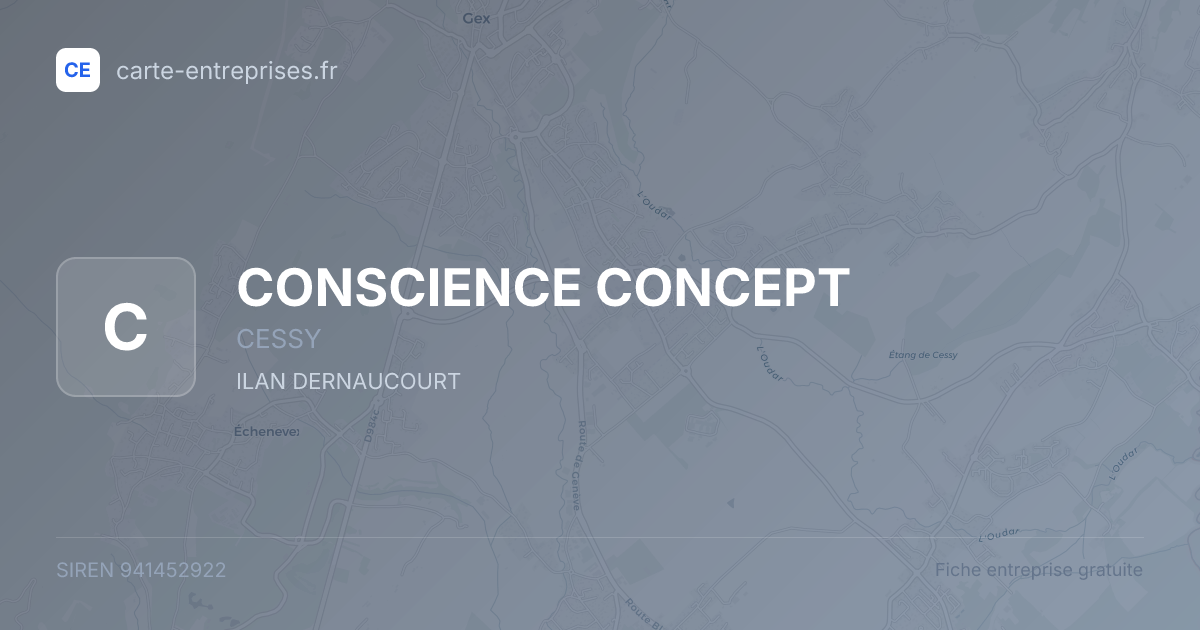 CONSCIENCE CONCEPT — 941452922 — fiche entreprise